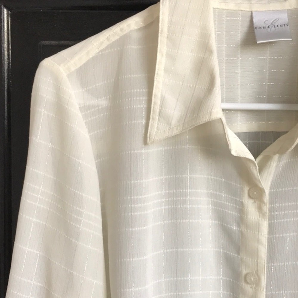 Silver Threads Run All Through This Pretty Blouse View 5